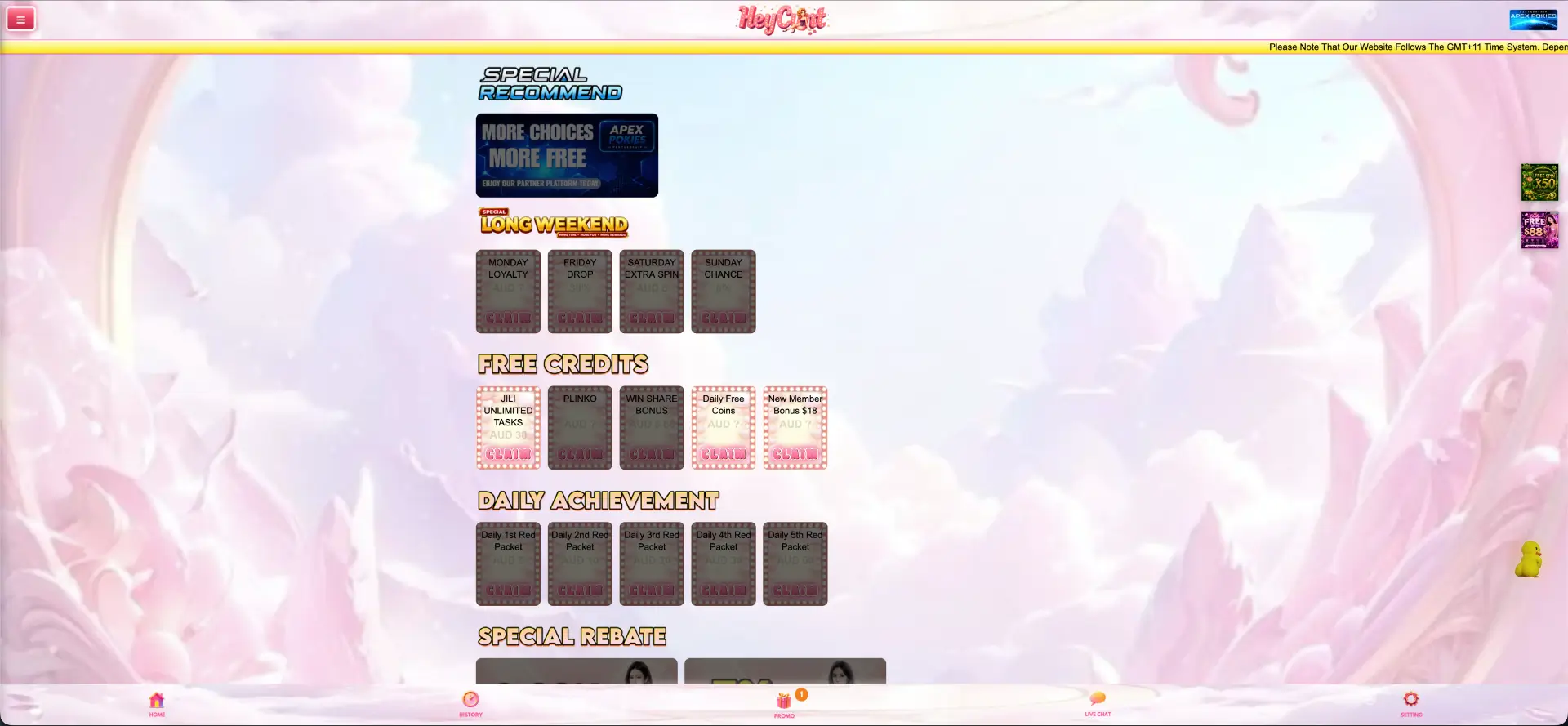 HeyCunt Casino Bonuses