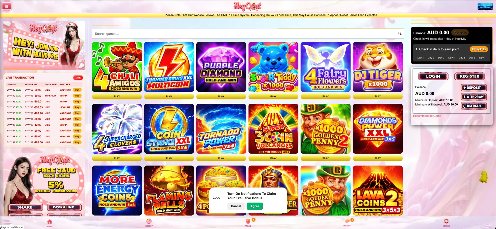 HeyCunt Casino App